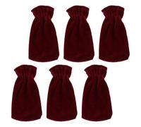 TOYZFRIENDY Lot de 6 Manchons de Protection pour Pédales de Piano en Velours Rouge Housses Anti-Bruit et Anti-Rayures Compatibles Pianos Droits Numériques Queue Accessoire pour Concerts