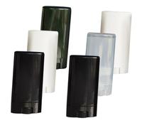 TOYZFRIENDY Lot de 6 Tubes à Rouge à Lèvres Vides 15g, Forme Ovale Plate, Plastique Transparent et Blanc, Tube Portable DIY pour Maquillage Lèvres, Usage Voyage et Quotidien Couleur Aléatoire