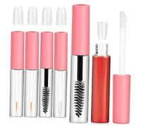 TOYZFRIENDY Lot de 6 Tubes de Mascara Vides avec Baguettes Applicatrices, Flacons Cosmétiques Rechargeables, Tubes Petits Formats, Couleur Rose, Adaptés pour Kit Maquillage Voyage