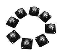 TOYZFRIENDY Lot de 8 Mini Roulettes Auto-adhésives Noires à Roulement à Billes, Pivotantes à 360°, pour Meubles et Appareils Électroménagers, Roues Pivotantes Lisses Cuisine et Mobilier,