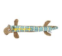 TOYZFRIENDY Mâcher pour Chiots en Peluche Forme Crocodile Marron de Dentition Interactif pour Chiens Qui Couine pour Entraînement Tartre pour Animaux de Compagnie
