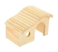 TOYZFRIENDY Maison Bois pour Hamsters Nains Habitat Naturel avec Nid Spacieux Balcon Et Écuelle Accessoire pour Petits Animaux comme Souris Et Cochons Refuge DIY pour Jeu Et Repos