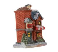 TOYZFRIENDY Maison Lumineuse LED Décorative de Noël Résine Villa Miniature avec Lumière Jaune pour Décoration Intérieure et Hivernales