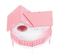 TOYZFRIENDY Maison pour Hamster Double Couche, Aire De Jeux Amusante en PVC, Grosse Cabane Écologique Rose Et Blanche, Refuge Confortable pour Petits Animaux, Nid Adapté Aux Hamsters Actifs