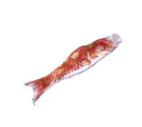 TOYZFRIENDY Manche à Air Japonaise Koinobori En Tissu Rouge Estampé à Chaud, Décoration Murale Suspendue Pour Extérieur Et Maison, Drapeau Carpe Traditionnelle Festive