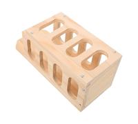 TOYZFRIENDY Mangeoire Bois pour Lapins et Cochons Râtelier Fixe Anti-gaspillage avec Bol Bois pour Foin et Herbe Fraîche Distributeur Pratique pour Petits Animaux de Compagnie