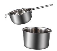 TOYZFRIENDY Marmite Bain Acier Inoxydable Pot Double Chaudière Ustensile pour Fonte de Chocolat Beurre Bonbons Bougies