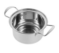 TOYZFRIENDY Marmite de Cuisson Acier Inoxydable Résistante Chaleur pour Ramen Lait et Soupe Petite Popote Multifonctionnelle pour Personne