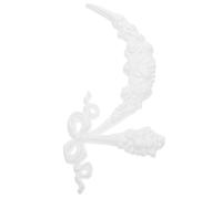 TOYZFRIENDY Médaillon de Plafond Décoratif Blanc Effet Plâtre Grand Médaillon de Plafonnier en Matériau Résistant Incrustation de Plafond pour Lustres Accessoires D’éclairage Intérieur