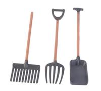 TOYZFRIENDY Miniature Mini Farm Rake Spade Set Outils de Jardinage Miniatures pour Maison de Poupée Accessoires Légers et Durables pour Décoration de Micro Paysage