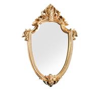TOYZFRIENDY Miroir Mural Rétro en Résine Synthétique Petit Format Miroir Suspendu de Style Européen Vintage Décor Baroque pour Salle de Bain Chambre ou Coiffeuse