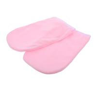 TOYZFRIENDY Moufles de Paraffine Hydratants pour Spa Taille Fine 25X15 CM Tissu en Coton Ciré Couleur Rose Bord Blanc 1 Paire pour Soin des Mains et Maintien de Chaleur Optimale