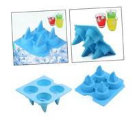 TOYZFRIENDY Moule à Glaçons en Silicone Bleu D’aileron de Requin, 1 Pièce, Bac à Glaçons Créatif pour Boissons, Compatible Congélateur, Outil la Cuisine Original pour Maison et Bar