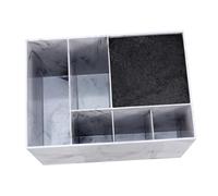 TOYZFRIENDY Organisateur D'outils de Coiffure Porte-peigne Porte-ciseaux Grosse Taille Anti-dérapant Usage Professionnel Salon de Coiffure Motif Marbre Six Compartiments