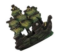 TOYZFRIENDY Ornement Aquarium Cachette Poissons Bateau Pirate Résine Décor Navire Naufrage pour Aquarium Eau Douce et Salée Abri Poisson Betta