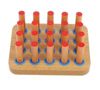 TOYZFRIENDY Outil de Rééducation Main Bois 20 Piquets Panneau Perforé Entraînement Force Doigts Coordination Œil-main 7x5.5x3.1 Pouces Usage en Centre de Rééducation la Maison