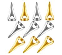 TOYZFRIENDY Outils De Coiffure Pour Tresses 10 Pièces Métal Multifonction Bagues Punk Doré Et Argenté Accessoires Cosplay Doigts Séparation Cheveux