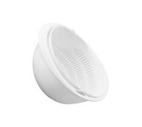 TOYZFRIENDY Panier de Drainage Double Couche Rotatif Plastique Blanc Rangement Multifonction Cuisine Panier pour Fruits et Légumes Évacuation Rapide de Eau Organisateur Pratique pour Évier