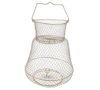 TOYZFRIENDY Panier de Pliable Métal avec Filet Robuste Garde-Poisson Portable Filet de Retenue à Fond Plat Pratique pour Eau Douce et Sauvage Dimensions