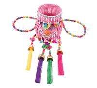 TOYZFRIENDY Panier Tissé Ethnique pour Garçon Fille Porte-accessoires Décoratif pour Scène et Sorties Panier Pique- Léger et Pratique pour Garçon et Fille