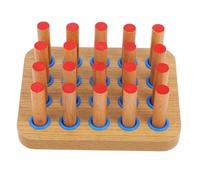 TOYZFRIENDY Panneau Perforé En Bois Rééducation Main Doigt Avec 20 Piquets Exercice De Dextérité Des Doigts Et Coordination Œil-Main Pour Établissements Médicaux