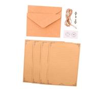 TOYZFRIENDY Papier à Lettres Rétro A5 Enveloppes 2 Pièces Ensemble Papeterie Scolaire Vintage pour Correspondance Écriture Créative et Messages Personnels