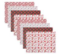 TOYZFRIENDY Papier Présent Saint-Valentin 8 Feuilles à Motifs Cœurs et Fleurs Papier Épais Résistant pour Emballage Présent Mariage Anniversaire Fête des Mères Rouleaux Décoratifs Amour