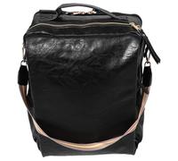 TOYZFRIENDY Paquet à Dos pour Ordinateur Portable Noir Multifonction 41 X 32 X 16 CM en Cuir PU Paquet à Dos Professionnel Élégant pour Femme Grand Volume Multiples Poches pour Travail et