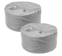TOYZFRIENDY Paquet de Lestage d'eau 2 Pièces Poche d'Injection 25 Kg Socle Lesté Cylindrique Petit Modèle Base de Parasol et Drapeau Renforcée Antivent Accessoire Extérieur pour Plage et