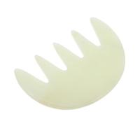 TOYZFRIENDY Peigne de Massage Chevelu Pierre de Jade Naturelle Dents Grandes pour Stimuler la Tête Soulager Maux de Tête et Favoriser Relaxation Adapté à Tous Types de Cheveux Outil de