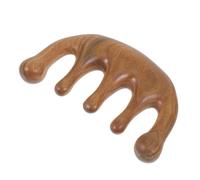 TOYZFRIENDY Peigne de Massage en Bois de Santal Vert Masseur Cuir Chevelu Multifonction pour Visage Cou Dos et Mains Surface Lisse Anti-Irritation Accessoire Bien-être Relaxant