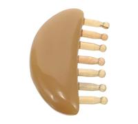 TOYZFRIENDY Peigne de Massage pour Chevelu Corne de Mouton à Dents Rondes Outil Manuel Anti-nœuds pour Différents Types de Cheveux Accessoire Portable de Soin Capillaire