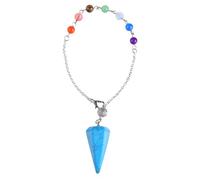 TOYZFRIENDY Pendentif Hexagonal Cristal Naturel DIY pour Divination Accessoire Pendule Chakra Unisexe Pendentif pour Bijoux et Décoration