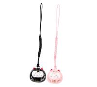 TOYZFRIENDY Pendentifs Chat De Fortune Et Chance En Laiton Et Tissu, Lot De 2 Pièces, Décorations Suspendues Pour Extérieur Et Porte-clés, Accessoires De Charme Pour Téléphone Et Paquet