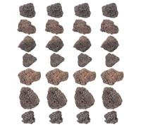 TOYZFRIENDY Pierres de Lave Naturelles Décoratives pour Bain D’Oiseaux 1,1 Kg - Roches Volcaniques Poreuses Noires Résistantes aux Intempéries pour Jardin, Terrarium et Aquarium, Filtration