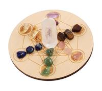 TOYZFRIENDY Pierres Irrégulières Cristal Naturel pour Divination Décoration Intérieure Assortiment Chakra avec Planche de Divination Ornement et Artisanal