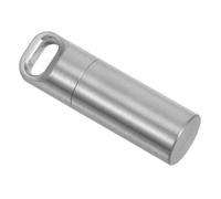 TOYZFRIENDY Pilulier Porte-clés Étanche en Acier Inoxydable, Petite Bouteille Portable un Compartiment, Boîte à Pilules Résistante à L’humidité pour Voyage, Camping et Usage Extérieur
