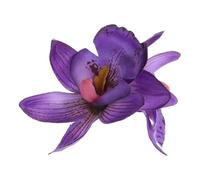 TOYZFRIENDY Pince à Cheveux Orchidée Cymbidium Violette 3.54X2.36 Pouces Accessoire de Coiffure pour Mariages et Fêtes Élégantes pour Femmes et Demoiselles d'Honneur