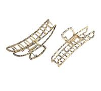 TOYZFRIENDY Pinces à Cheveux Léopard Métalliques 2 Pcs Grandes Antidérapantes Femme Cheveux Épais Usage Quotidien Bureau Fête