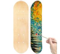 TOYZFRIENDY Planche de Skateboard Vierge Double Face 2 Pièces 43 Cm en Bois Érable 7 Couches pour Garçon et Filles et Débutants, DIY Tableau Blanc à Graffitis, Planches à roulettes Créatives