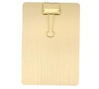 TOYZFRIENDY Planchette Pince Acier Inoxydable Doré Support Ergonomique pour et Dessin Porte Bloc Polyvalent pour Bureau École et Usage Domestique
