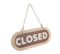 TOYZFRIENDY Plaque de Porte Bois Double Face Open Welcome Panneau Suspendu Décoratif Réversible pour Boutique et Maison Design Simple