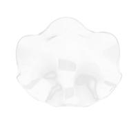 TOYZFRIENDY Plat Verre Ondulé Transparent pour Chauffe-Cire Électrique Plateau pour Fondre Cire Parfumée et Huiles Essentielles Support Élégant pour Aromathérapie et Brûleur Huiles