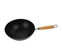 TOYZFRIENDY Poêle Wok Traditionnelle Fonte Poêle à Petite Cuisine pour Gaz et Feu Ouvert Ustensile de Cuisine Pratique et Facile à Nettoyer
