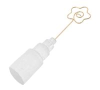 TOYZFRIENDY Porte-numéros de Table en Métal Base en Plâtre Effet Pierre, Support Mémo Compact pour Mariage, Banquet et Restaurant, Pince Porte-cartes Photo Polyvalente, Organisateur de Table