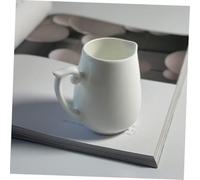 TOYZFRIENDY Pot à Lait Céramique Blanche avec Poignée Pichet pour Lait Verseuse Ergonomique pour Café et Thé Design Lisse Facile à Nettoyer Matériau Stable et Sûr