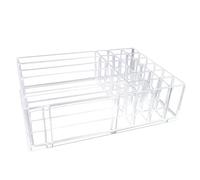 TOYZFRIENDY Présentoir Cosmétique Transparent en PS Compartiments pour Rouge à Lèvres et Ombres à Paupières, Design Clair pour Rangement Facile sur Coiffeuse à Domicile