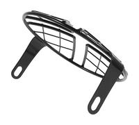 TOYZFRIENDY Protection Phare Moto Maille Métallique Noire Support Latéral Facile à Installer Cache Antibrouillard Robuste et Esthétique pour Motos Tout- et Routières