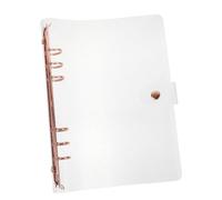 TOYZFRIENDY Protège-bloc-notes PVC Transparent Pailleté Couverture Souple Six Anneaux Résistante Protection Pratique pour Cahier de Voyage et Journal