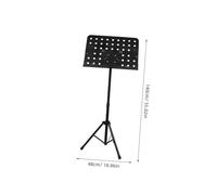 TOYZFRIENDY Pupitre support de support de livre de musique la lecture porte-musique pliant portable fer et plastique Noir